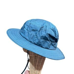 Vintage Columbia Sun Hat Unisex Blue Teal Bucket Fishing‎ Outdoor Omnitech Lrg